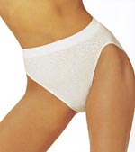 Barely There Microfiber Damask Hi-Cut Brief